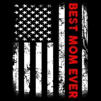 Best Mom Ever US American Flag Graphic Tee Mothers Day 16 in Basic Backpack
