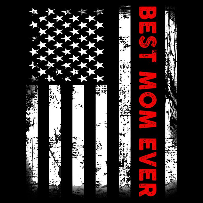 Best Mom Ever US American Flag Graphic Tee Mothers Day 16 in Basic Backpack