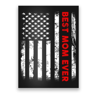 Best Mom Ever US American Flag Graphic Tee Mothers Day Poster