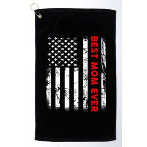 Best Mom Ever US American Flag Graphic Tee Mothers Day Platinum Collection Golf Towel