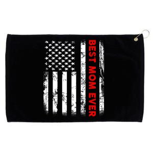 Best Mom Ever US American Flag Graphic Tee Mothers Day Grommeted Golf Towel