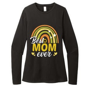 Best Mom Ever Sunflower Rainbow MotherS Day Mom Rainbow Gift Womens CVC Long Sleeve Shirt