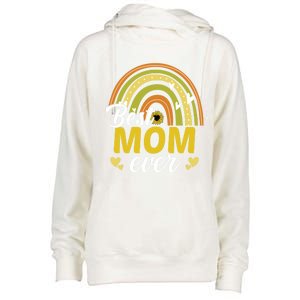 Best Mom Ever Sunflower Rainbow MotherS Day Mom Rainbow Gift Womens Funnel Neck Pullover Hood