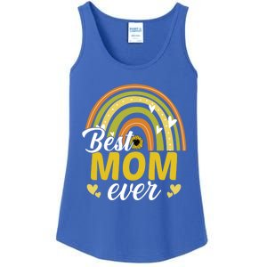 Best Mom Ever Sunflower Rainbow MotherS Day Mom Rainbow Gift Ladies Essential Tank