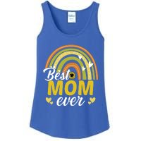 Best Mom Ever Sunflower Rainbow MotherS Day Mom Rainbow Gift Ladies Essential Tank