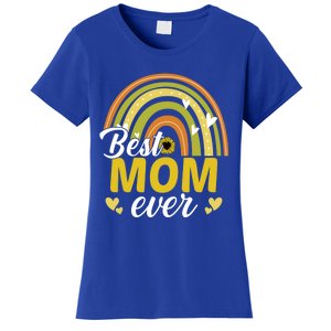 Best Mom Ever Sunflower Rainbow MotherS Day Mom Rainbow Gift Women's T-Shirt