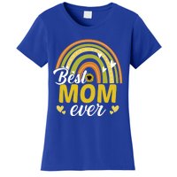 Best Mom Ever Sunflower Rainbow MotherS Day Mom Rainbow Gift Women's T-Shirt