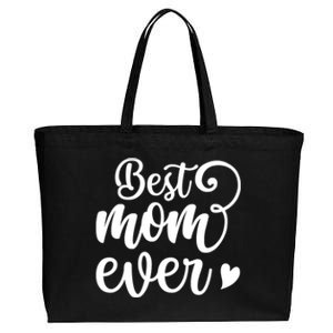 Best Mom Ever Mother's Day Gift Cotton Canvas Jumbo Tote