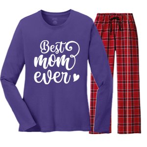 Best Mom Ever Mother's Day Gift Women's Long Sleeve Flannel Pajama Set 