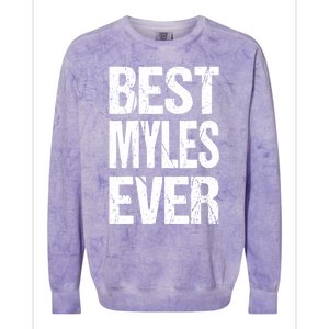 Best Myles Ever Personalized Name Custom Nickname Family Gift Colorblast Crewneck Sweatshirt