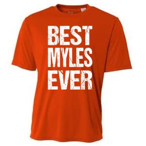 Best Myles Ever Personalized Name Custom Nickname Family Gift Cooling Performance Crew T-Shirt