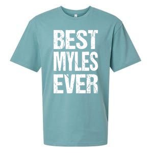 Best Myles Ever Personalized Name Custom Nickname Family Gift Sueded Cloud Jersey T-Shirt