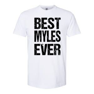 Best Myles Ever Personalized Name Custom Nickname Family Gift Softstyle CVC T-Shirt