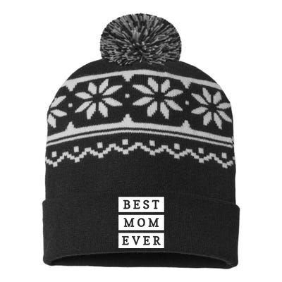 Best Mom Ever Gift For Mothers Day USA-Made Snowflake Beanie