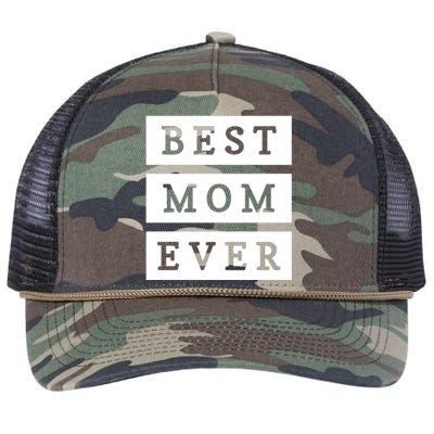 Best Mom Ever Gift For Mothers Day Retro Rope Trucker Hat Cap