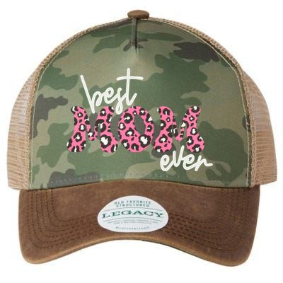 Best Mom Ever Cheetah Print Cute Gift Legacy Tie Dye Trucker Hat