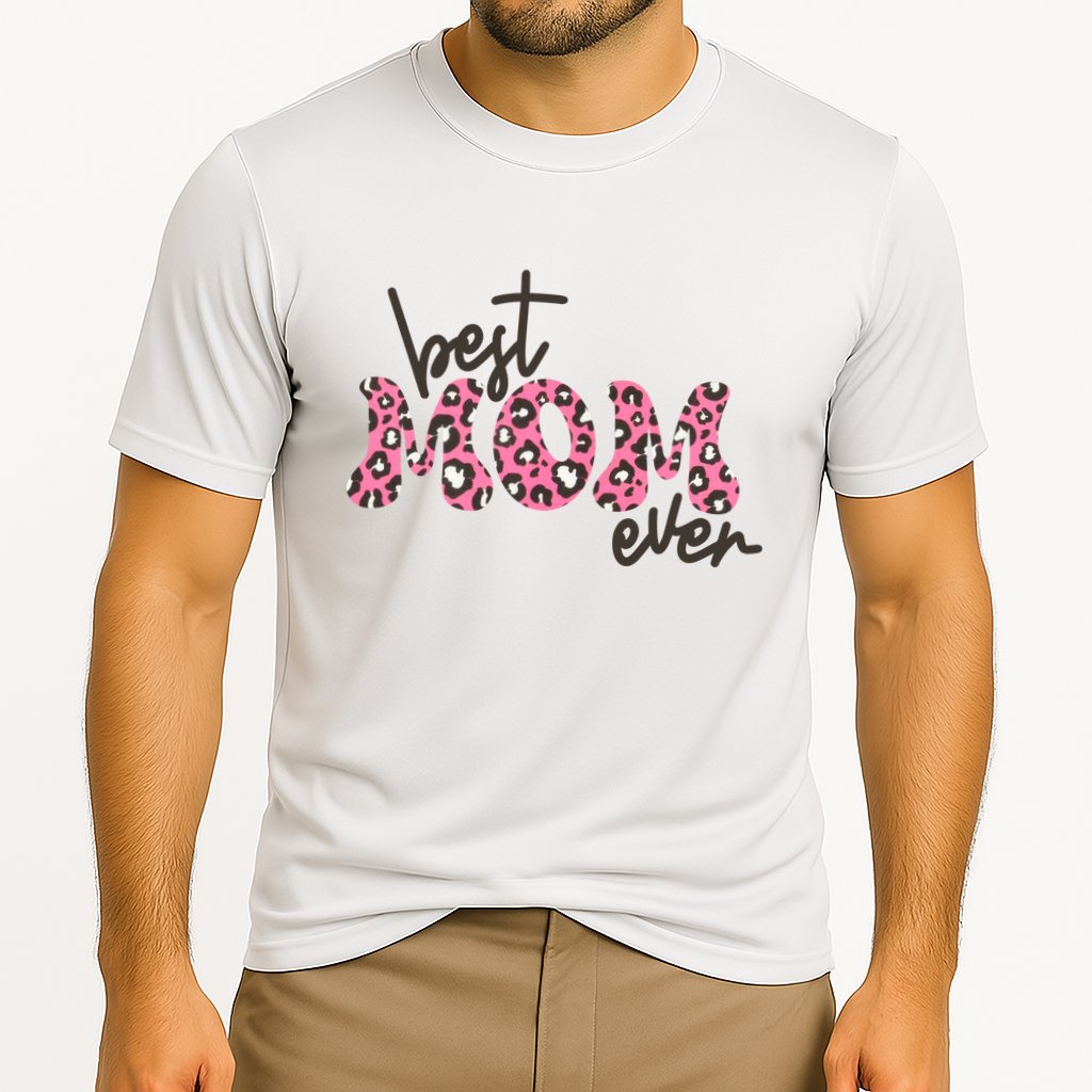 Best Mom Ever Cheetah Print Cute Gift Cooling Performance Crew T-Shirt
