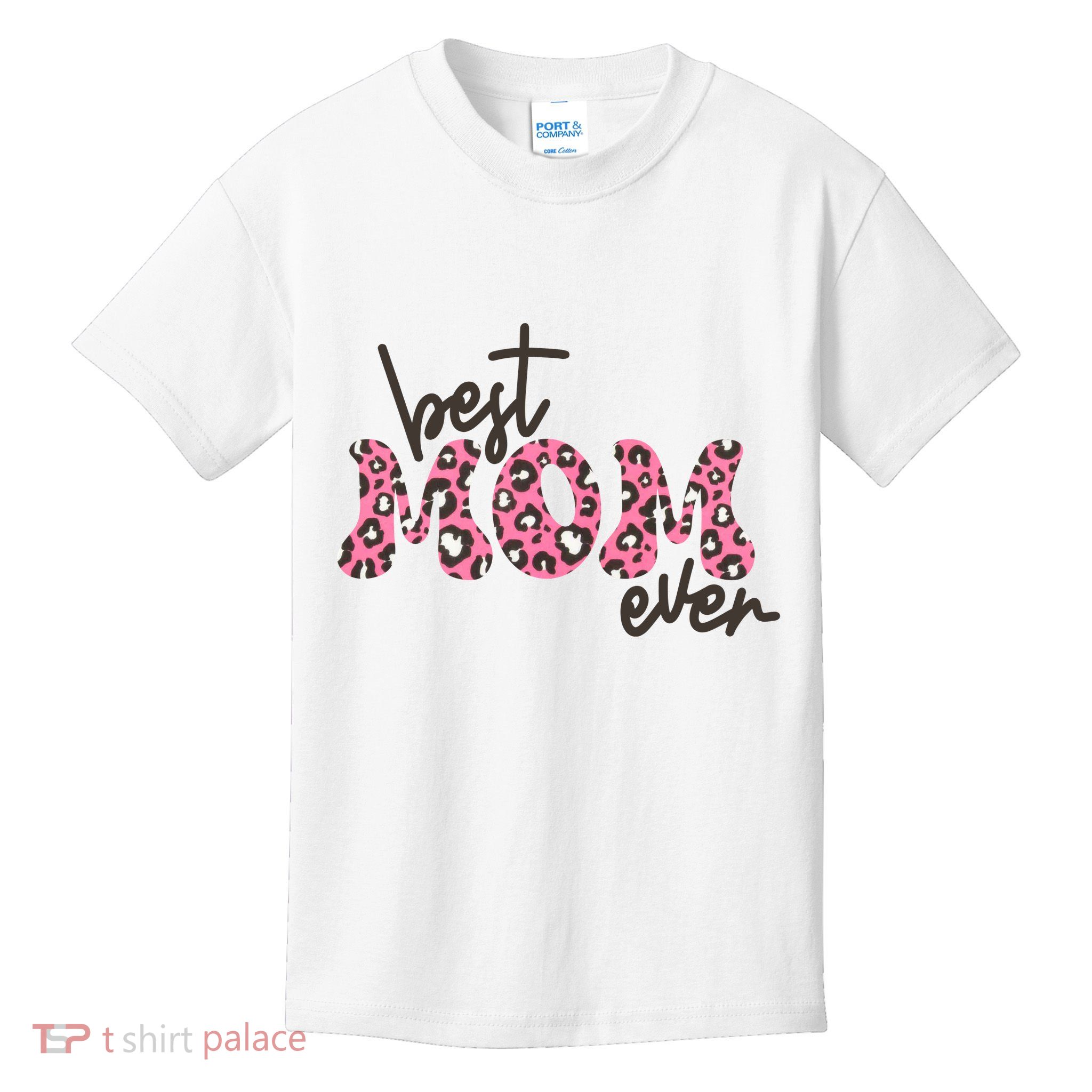Best Mom Ever Cheetah Print Cute Gift Kids T-Shirt