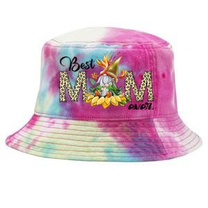 Best Mom Ever Sunflower Bird Of Paradise Flower Gnome Mom Tie-Dyed Bucket Hat