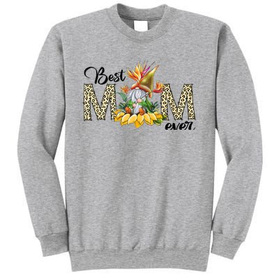 Best Mom Ever Sunflower Bird Of Paradise Flower Gnome Mom Sweatshirt