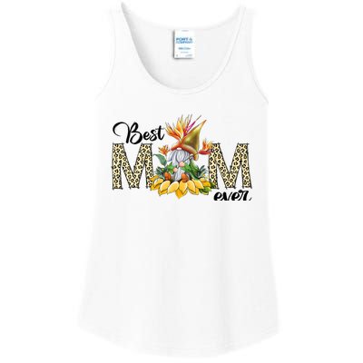 Best Mom Ever Sunflower Bird Of Paradise Flower Gnome Mom Ladies Essential Tank