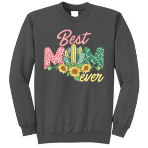 Best Mom Ever Sunflower Cactus Cute Mother's Day Tall Sweatshirt