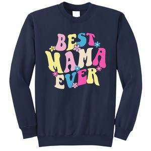 Best Mama Ever Funny Mother's Day Mommy Women Groovy Retro Sweatshirt