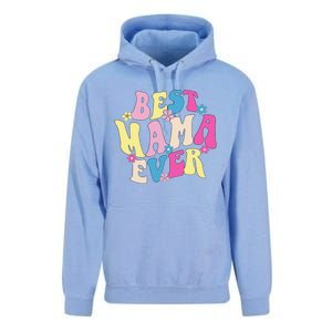 Best Mama Ever Funny Mother's Day Mommy Women Groovy Retro Unisex Surf Hoodie