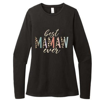 Best Mamaw Ever Gifts Leopard Print Mothers Day Womens CVC Long Sleeve Shirt