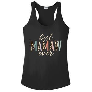 Best Mamaw Ever Gifts Leopard Print Mothers Day Ladies PosiCharge Competitor Racerback Tank