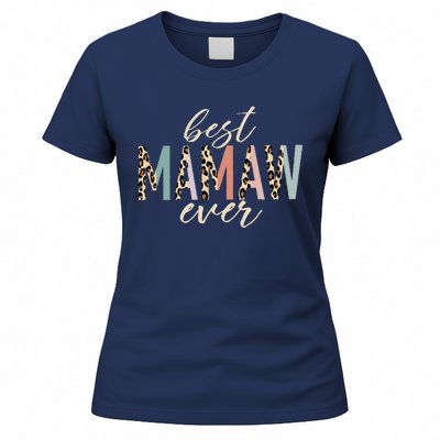 Best Mamaw Ever Gifts Leopard Print Mothers Day Women's T-Shirt