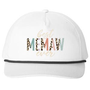 Best Memaw Ever Gifts Leopard Print Mothers Day Snapback Five-Panel Rope Hat