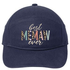 Best Memaw Ever Gifts Leopard Print Mothers Day 7-Panel Snapback Hat