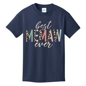 Best Memaw Ever Gifts Leopard Print Mothers Day Kids T-Shirt