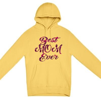 Best Mom Ever Mothers Day Stitches Pattern Design Gift Premium Pullover Hoodie