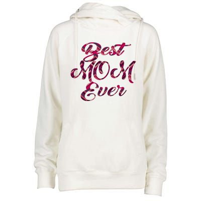 Best Mom Ever Mothers Day Stitches Pattern Design Gift Womens Funnel Neck Pullover Hood