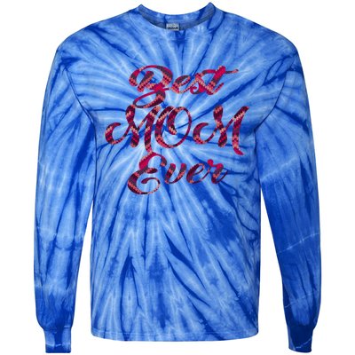 Best Mom Ever Mothers Day Stitches Pattern Design Gift Tie-Dye Long Sleeve Shirt