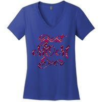 Best Mom Ever Mothers Day Stitches Pattern Design Gift Women's V-Neck T-Shirt