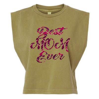 Best Mom Ever Mothers Day Stitches Pattern Design Gift Garment-Dyed Women's Muscle Tee