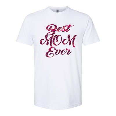 Best Mom Ever Mothers Day Stitches Pattern Design Gift Softstyle CVC T-Shirt