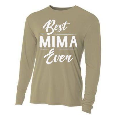 Best Mima Ever Grandma Mother's Day Gifts Women's Cooling Performance Long Sleeve Crew