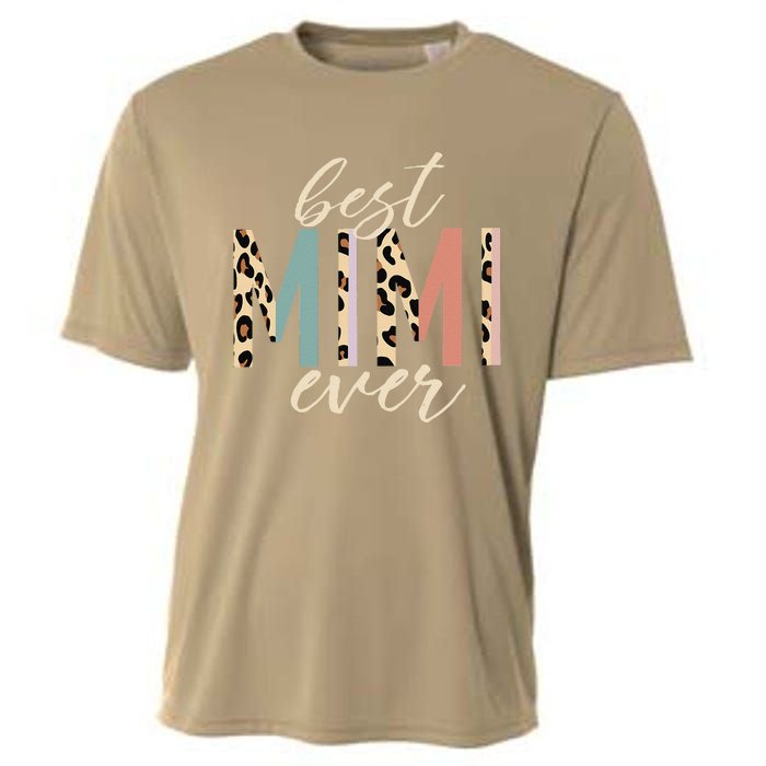 Best Mimi Ever Gifts Leopard Print Mothers Day Cooling Performance Crew T-Shirt