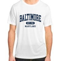 Baltimore Maryland Est 1729 Arched Varsity Text Adult ChromaSoft Performance T-Shirt