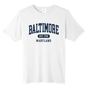 Baltimore Maryland Est 1729 Arched Varsity Text Tall Fusion ChromaSoft Performance T-Shirt