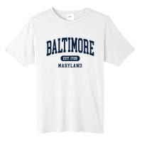 Baltimore Maryland Est 1729 Arched Varsity Text Tall Fusion ChromaSoft Performance T-Shirt