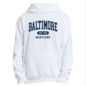 Baltimore Maryland Est 1729 Arched Varsity Text Urban Pullover Hoodie