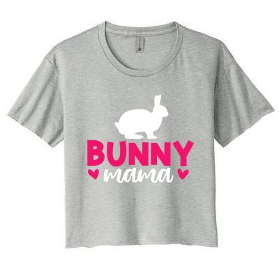 Bunny Mama Easter Day Gift Women's Crop Top Tee