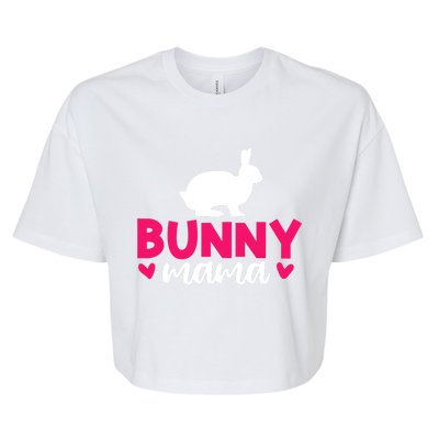 Bunny Mama Easter Day Gift Bella+Canvas Jersey Crop Tee