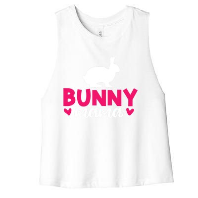 Bunny Mama Easter Day Gift Women's Racerback Cropped Tank