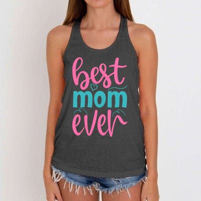Best Mom Ever Cute Mother's Day Gift Women's Knotted Racerback Tank